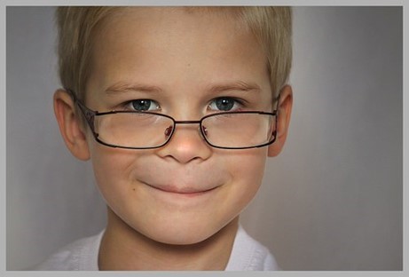 Little boy with glasses