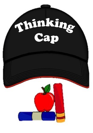 Thinking cap with books