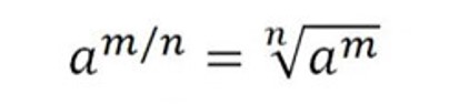 This image shows two algebraic equations that incorporate use of  superscript with letters positioned above the baseline of each equations